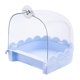 thumbnail image 1 of Baño para pájaros, bañera para loros, bandeja de comida, jaula colgante para pájaros, caja de ducha para pájaros, bañera para pájaros, loros, pájaros azul, 1 of 9