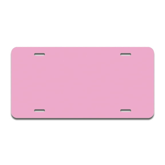 Solid Pink Aluminum License Plate| License Plate 12" X 6" Fits Any Car, Truck, SUV, RV, or Trailer | Made in The USA