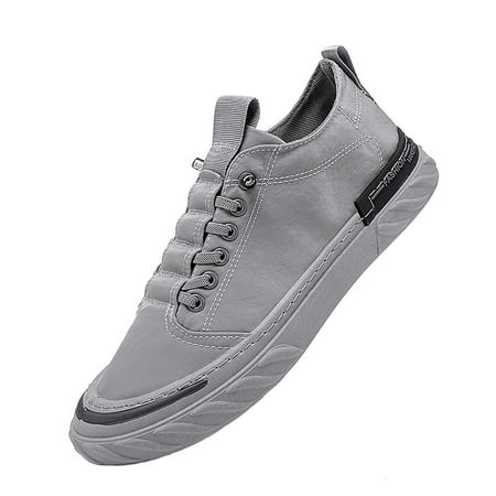 

Yoslce Mens Shoes Canvas Casual Shoes Sneakers Walking Shoes for Men Gray 41