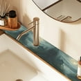 thumbnail image 2 of Yayeee Faucet Mat for Kitchen Sink 14.7" Diatomite Long Splash Guard Pad, Forest House, 2 Pack, 2 of 7