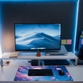 thumbnail image 6 of Large Gaming Mouse Pad for Desk, Falling Cherry Blossoms Desk Mat, Bright Full Moon Desk Pad, 31.5"x11.8" Extended Big Computer Keyboard Mouse Pad with Non-Slip Base and Stitched Edge, 6 of 13