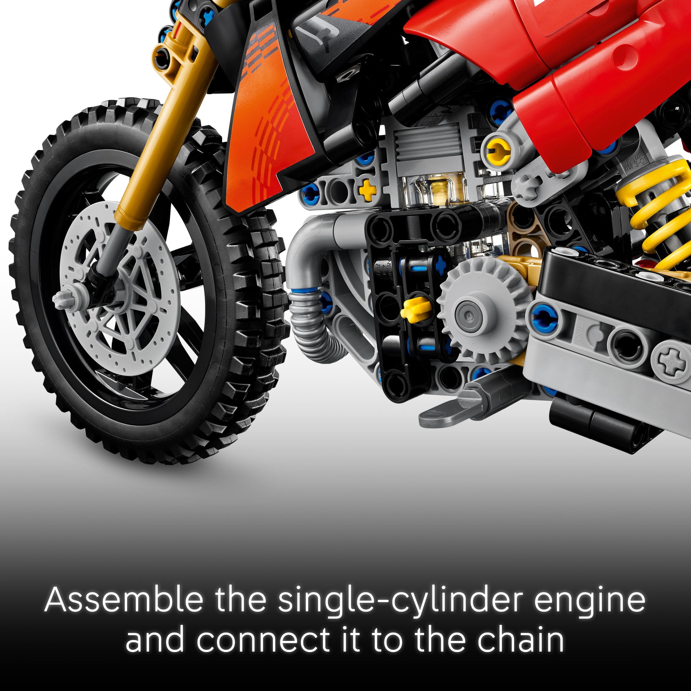 LEGO Technic Ducati Desmo450 MX Factory Motorcycle Toy - Building Toy for Boys & Girls, Ages 10+ - Kids Bedroom Decor - Motorcycle Model with Realistic Details - Gift for Birthdays - 42238