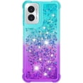 thumbnail image 2 of Compatible with Motorola Moto G Play 2024 Case Girls Women Liquid Glitter Heavy Duty Shockproof Back Cover Soft TPU Bumper Silicone Slim Protective Cover for Moto G Play 4G 2024 Gradient Blue, 2 of 14