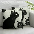 thumbnail image 3 of PHYHOO Halloween Pillow Covers Pattern Print Throw Pillows Outdoor Halloween Decorations Decorative Pillow Case Linen Cushion Covers Rustic Decor for Couch Sofa Bed, 3 of 5