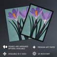 thumbnail image 2 of Two Purple Crocus Flowers Painting Simple Floral Living Room Extra Large XL Wall Art Poster Print, 2 of 5