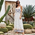 thumbnail image 4 of Summer Dresses for Women Maxi Dress White Sling Floral Midi Dress Boho Dress, 4 of 6