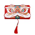 thumbnail image 1 of Paquete rojo plegable de tigre, sobres rojos de Año Nuevo chino, bolsillos de dinero de la suerte con colgante de borla XBTCLXEBCO Sobre rojo plegable creativo de tigre, diseño único de varias tarjetas, impresión de bendiciones, 1 of 5