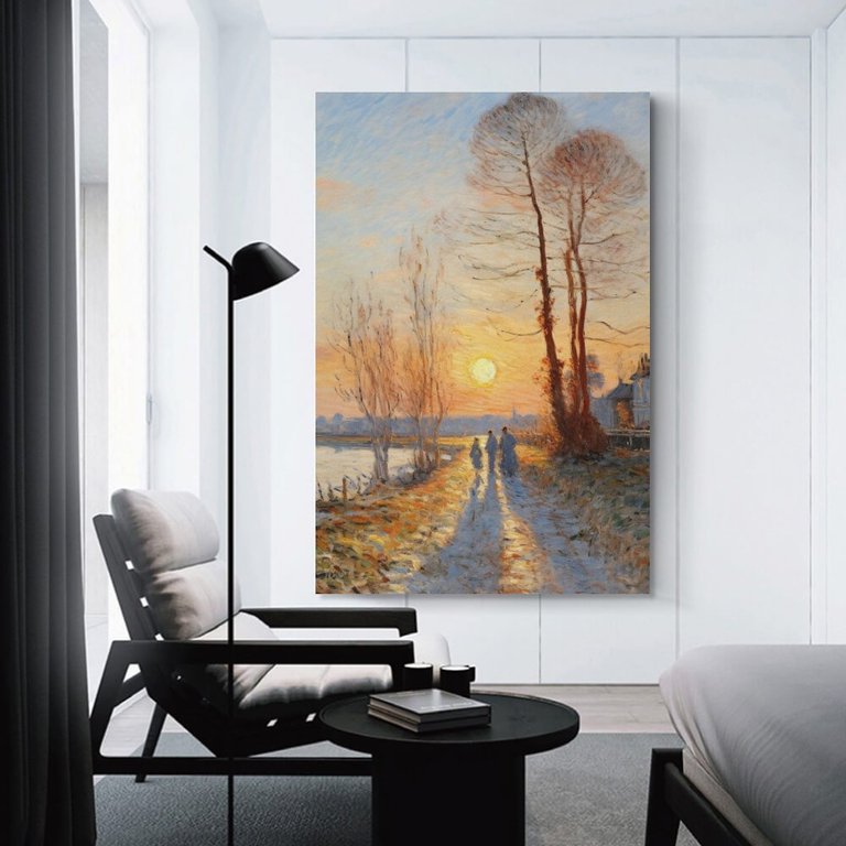 Alfred Sisley Art poster シスレー Alfred Sisley Print Painting (64) Painting On Canvas Wall Art