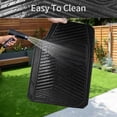 thumbnail image 3 of CAR GRAND Rubber Car Floor Mats, All Season All Weather Waterproof Automotive Mats Full Set 3 Pieces, Trim to Fit for Cars Sedans SUVs Trucks, Anti-Slip Easy Clean, All Black, 3 of 7
