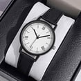 thumbnail image 1 of On Sale! Womens Watches ,Mothers Day Gift for Grilfriend Women's Watch Quartz Dial Digital Watch Frosted Leather Strap Ladies And Girls' Watch,Black Buy 2 Save 10%, 1 of 4