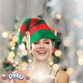 thumbnail image 4 of PMU Christmas Magical Elf Hat with Ears Felt Red/Green Stripes - Adult Size Hats for Women, Men, Funny Headwear and Caps Costume, Party Accessories, Plays, Photo Shoots (3/Pkg) Pkg/1, 4 of 8