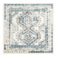 thumbnail image 2 of Unique Loom Charlotte Collection Area Rug - Quail (5' 3" Square Ivory Aqua/Blue), 2 of 6