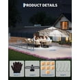 thumbnail image 6 of 20x25FT Heavy Duty Metal Carport,Outdoor Portable Car Garage w/Led Light,Removable PE SideReinforced Base & Galvanized Steel Roof, Outdoor Car Port Canopy Shelter for Boats, Full-Sized Pickup Trucks, 6 of 8