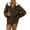 Brown, variant on gakvbuo Women‘S Fashion Sweater Soild Trun-Down Collar Long Sleeve Tops Women'S Blouse