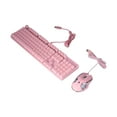 thumbnail image 2 of Teclado mecánico ergonómico 104 teclas 22 efectos de iluminación teclado rosa para juegos de alta sensibilidad para Gamers PC, 2 of 5