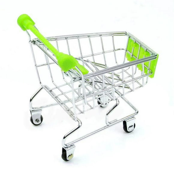 jovati Mini Supermarket Handcart Shopping Utility Cart Mode Storage Basket Desk GN
