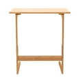 thumbnail image 3 of L-shaped Sofa Side Coffee Table Bamboo PC Laptop Desk Corner Lazy Bedside Reading Eating Table, 3 of 10