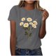 thumbnail image 1 of Tops de Ajuste Suelto para las Mujeres Sudadera Casual Impresa Manga Corta Cuello Redondo Superior, Poliéster, 1 of 4