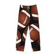 thumbnail image 4 of Balery Brown Football On Black print Men's Pajama Pants,Ultra Lightweight Pjs,Lounge Pant-XX-Large, 4 of 9