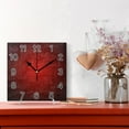 thumbnail image 2 of Ryvnso Gradient Red Wall Clock Square Silent Non-Ticking Battery Operated 7.78", 2 of 7