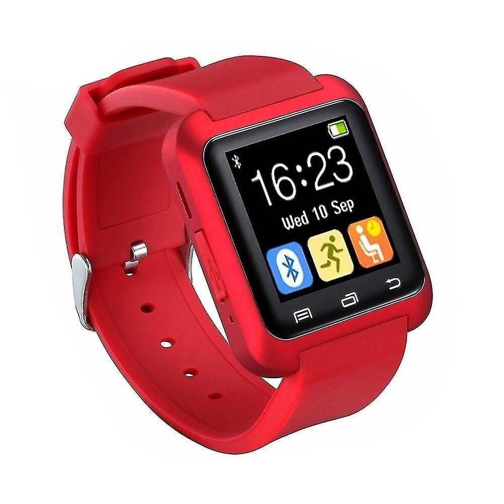 Smartwatch U8 Smart Watch Wrist Watch Digital Player Watch For Android Phone Wearable Electronic Device red Walmart