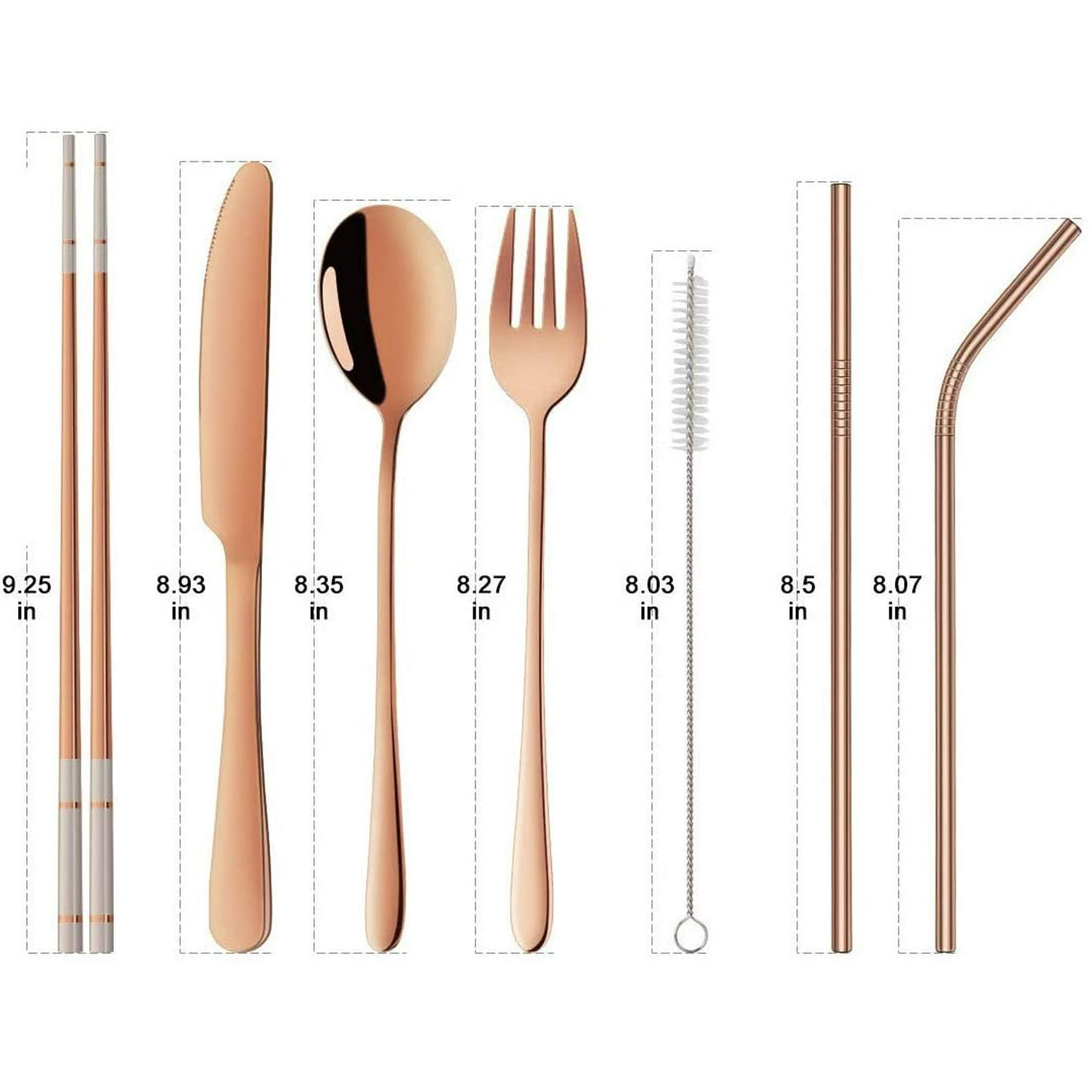 Travel Portable Utensils, Reusable Stainless Steel Utensils with