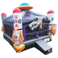 thumbnail image 6 of HapCap  PVC Semi Commercial Inflatable Bounce House,Large Jumping Area with Starry Roof Design, Space Themed Outdoor Party(With Blower), 6 of 11