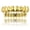 Gold, variant on Grillz Teeth Men - Grills for Your Teeth 8 Top & Bottom Set,18K Gold-Plated Brass Dental Grills with Molding Bars,Unisex Hip-Hop Rapper Costume Accessory