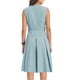 thumbnail image 3 of Vestido sin mangas para mujer INSPIRE CHIC con cremallera, cinturón, corte acampanado, midi, ideal para el trabajo, talla XL, gris azul, 3 of 6
