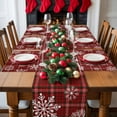 thumbnail image 5 of Christmas Placemats Set of 4, Winter White Snowflake Place Mats Red Chekc Plaid Placemat Table Decoration for Kitchen Table Dinner Xmas Holiday Party Home Decor Indoor Outdoor 13x19 Inch, 5 of 9