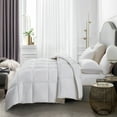 thumbnail image 3 of Serta 100% Cotton Summer Lightweight Warmth，90% Goose Down Fiber Comforter, Fluffy Duvet Insert with Corner loops, 233 Thread Count, Hotel Luxury Ultra Soft, 68x90 inches Twin Size, 3 of 9