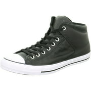 Converse Men's Street Leather High Top Sneaker, Black/White, 11 M US
