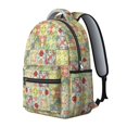 thumbnail image 2 of Pioneer Flower Floral Print Pattern Backpack for School, Cute School Bag with Adjustable Shoulder Straps and Padded Back, 15.3"x11"x7.1", 2 of 5
