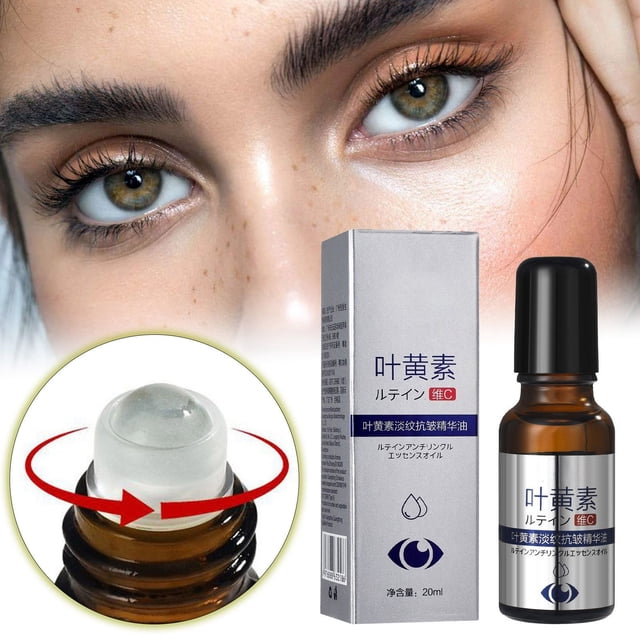 SIfdSeng Rouleau de Massage à l'Huile de Lutéine 20Ml pour Réduire les Ridules Non Gras