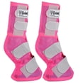 thumbnail image 2 of 4 Pack Cashel Fly Prevention Warmblood Horse Leg Guard Cool Mesh Boots Pink, 2 of 3