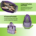 thumbnail image 6 of Garden Tool Bag,Purple Boston Terrier Puppy Garden Tool Organizer,Garden Gifts,Waterproof Multi-Pocket Garden Tool Storage 11.8x5.5x11.4 Inch(Tools NOT Included), 6 of 6
