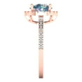 thumbnail image 3 of 1.8 ct Round Cut Blue Moissanite Solitaire with Accents Engagement Ring for Women in 18K Rose Gold, 3 of 5