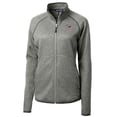 thumbnail image 2 of Women's Cutter & Buck  Heather Gray Iowa Cubs Mainsail Sweater-Knit Full-Zip Jacket, 2 of 3
