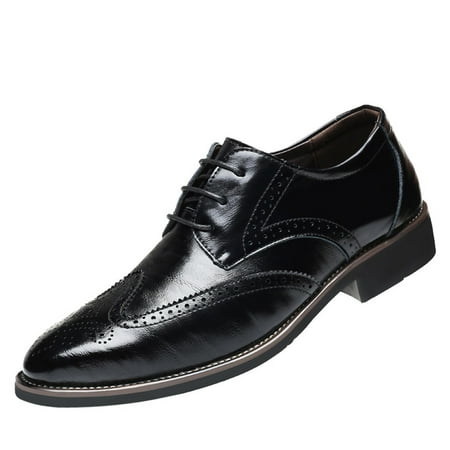 

Mackneog Cl ical Style Men s Breathable Hollow Business Casual Pointed Shoes Gift on Clearance