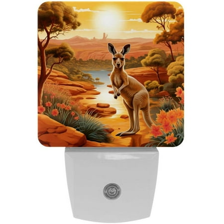 

Kangaroo LED Square Night Lights with Motion Sensor - Modern and Energy Efficient Illumination for Any Room - for Hallways Bathrooms and Bedrooms