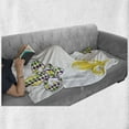 thumbnail image 6 of Mardi Gras Soft Flannel Fleece Throw Blanket, Fleur De Lis Motifs with Mardi Gras Pattern Traditional Lily Flowers Pattern, Cozy Plush for Indoor and Outdoor Use, 70" x 90", Multicolor, by Ambesonne, 6 of 6
