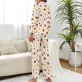 thumbnail image 3 of Top-kevin Women's Pajama Sets Snowy Branches Pattern Long Sleeve Lounge Sets Pjs Sleepwear with Pockets, 3 of 12