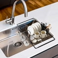 thumbnail image 3 of Dish Drying Rack in Sink , Expandable Stainless Steel Dish Rack Over The Sink, Kitchen Sink Drain Strainer with Cutlery Holder & Cup Holders, Fruit and Vegetable Drain Basket,15.74 x 10 x 3 Inch, 3 of 10