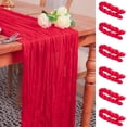thumbnail image 1 of Mantel rojo Table Runner Snowkingdom de 3 m de largo, 6 unidades, 1 of 8
