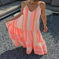 thumbnail image 3 of Bohemian Spaghetti Strap Graphic Loose Dress for Women‘s Summer, 3 of 5
