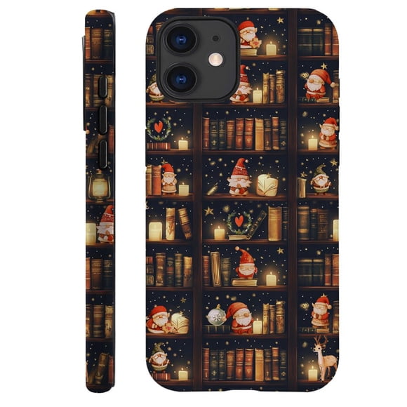Funda híbrida Kiritfox para iPhone 12, 2 capas, a prueba de golpes, Navidad
