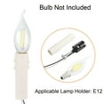 thumbnail image 4 of Uxcell Chandelier Light Socket Kit for E12 Candelabra, Lamp Base with White Candle Cover Sleeves 4 Set, 4 of 5