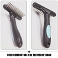 thumbnail image 3 of OULII Dematting Comb for Pets Dog Grooming Brush Metal Black 1Set, 3 of 8