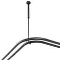 thumbnail image 6 of Utopia Alley Rustproof Wall Mounted Aluminum Double L Shaped Shower Curtain Rod 72" L x 31.7" W, with 24 Shower Hooks included & Ceiling Support , Wall Mounted, Black, 6 of 11