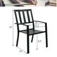 thumbnail image 5 of Sophia & William Outdoor Patio Metal Dining Chairs Iron Stackabe Chair with Armrest Set of 4, Black, 5 of 6